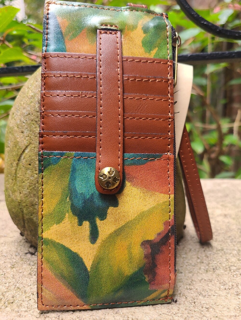Patricia Nash Alanna Wristlet Wallet Credit Card Holder Gorgeous Watercolor NWT